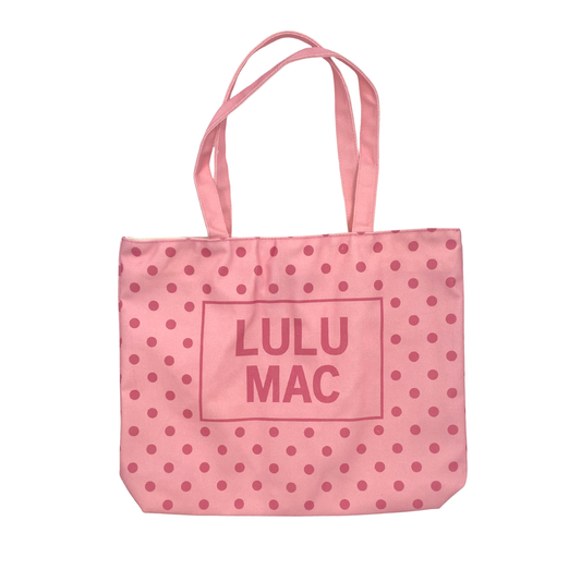 Lulu Mac Tote Hot Pink Dot