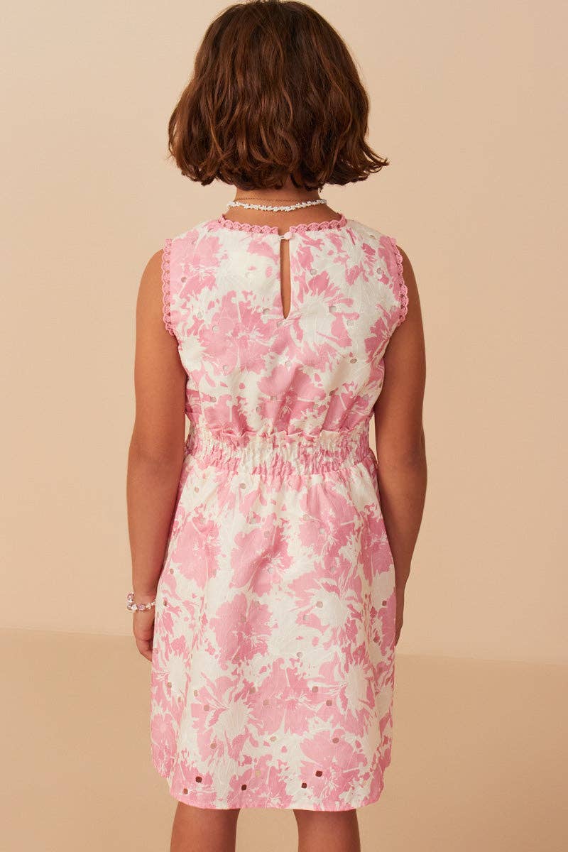 Girls Pink Floral Dress