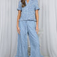 Gingham Ruffled  Cropped Pants
