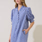 Brisla Gingham Ruffle Mini Dress
