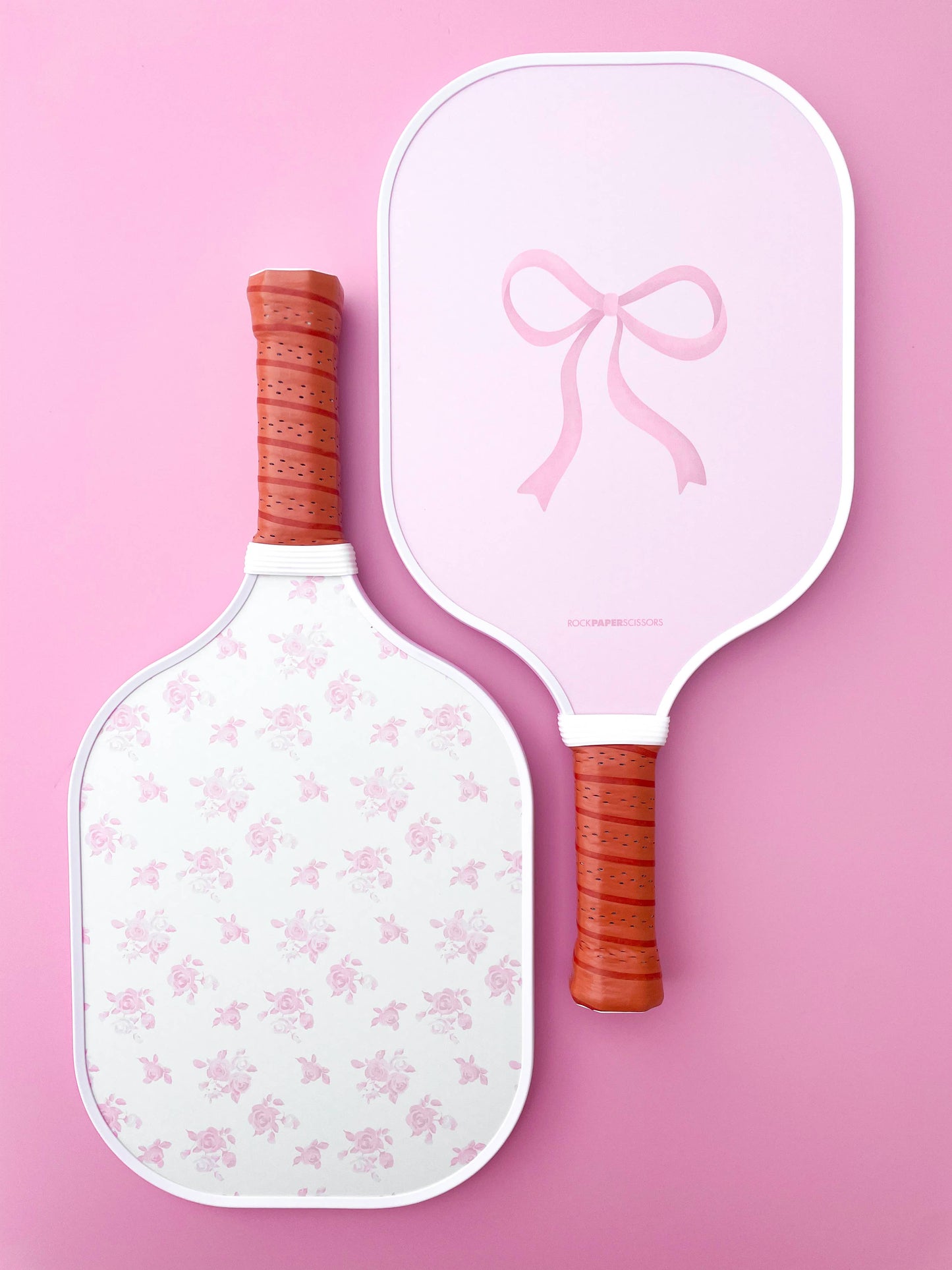 Coquette Pink Bow Floral Pickleball Paddle (ONE)