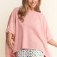 High Quality Mineral Wash Short Sleeve Top