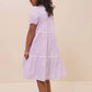 Girls Lavender Collared Dress