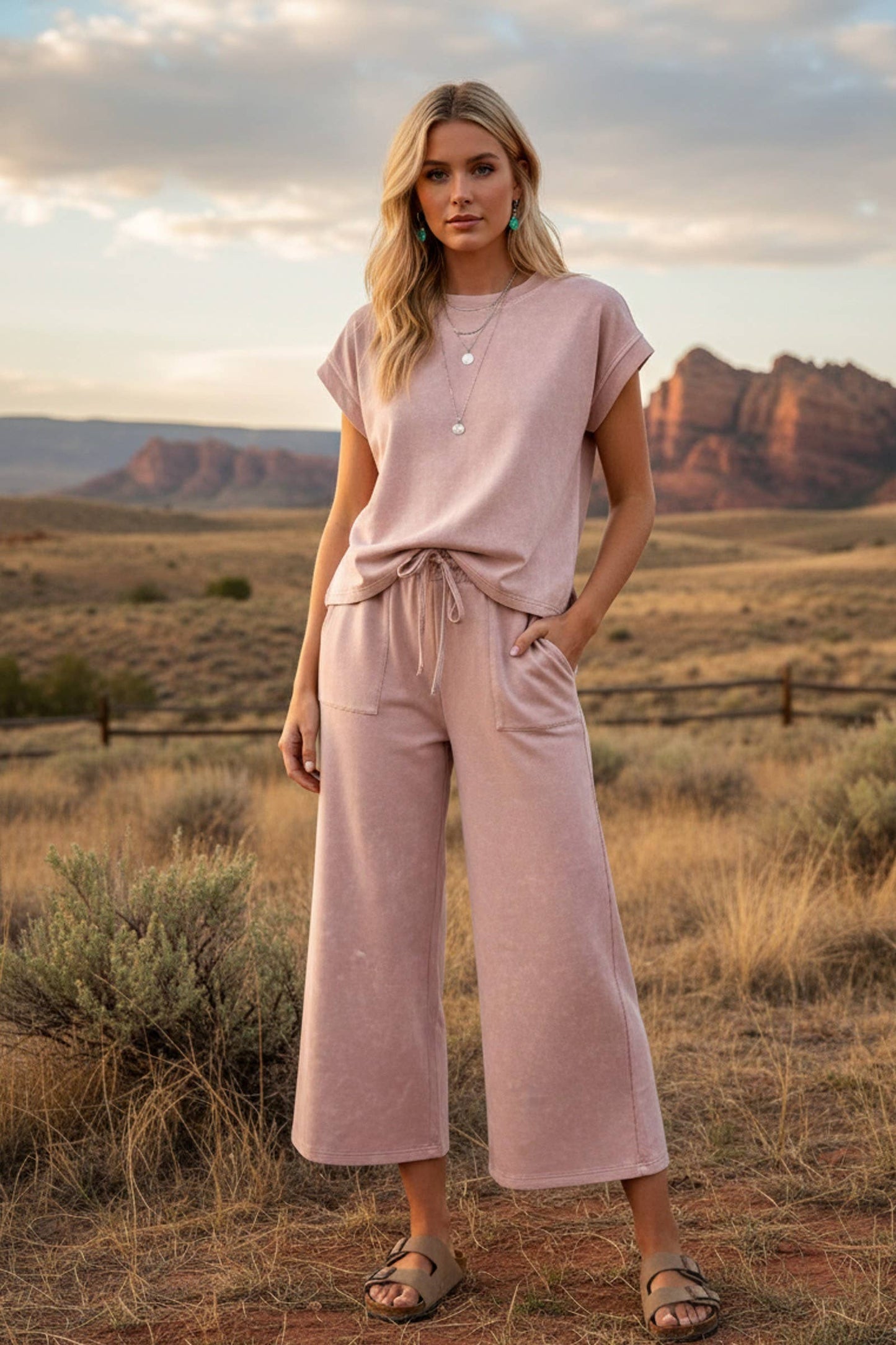 Lorra Scuba Pants Set