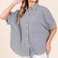 Oversized Short Sleeve Button Down Shirt