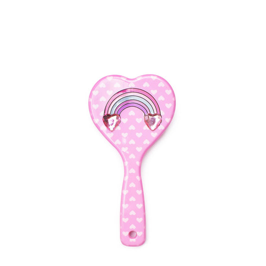 Rainbow Heart-Shaped Hairbrush