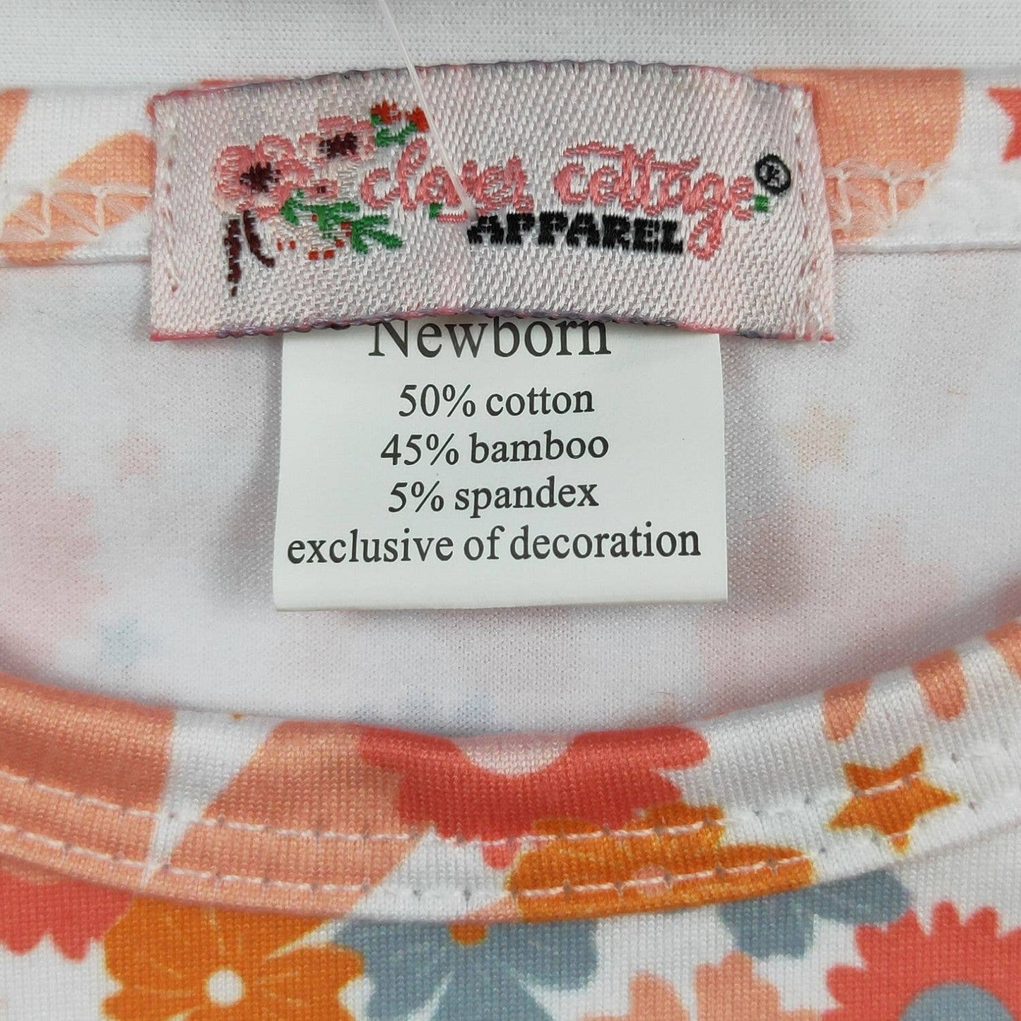 Peach Dreamscape Baby Gown