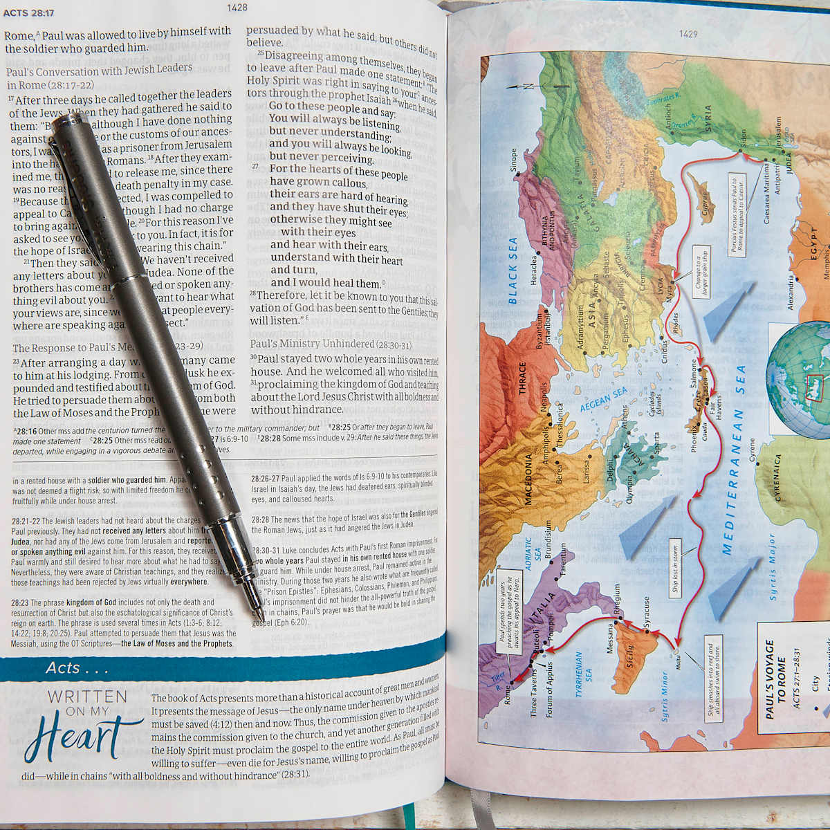 CSB Teal Floral Bible