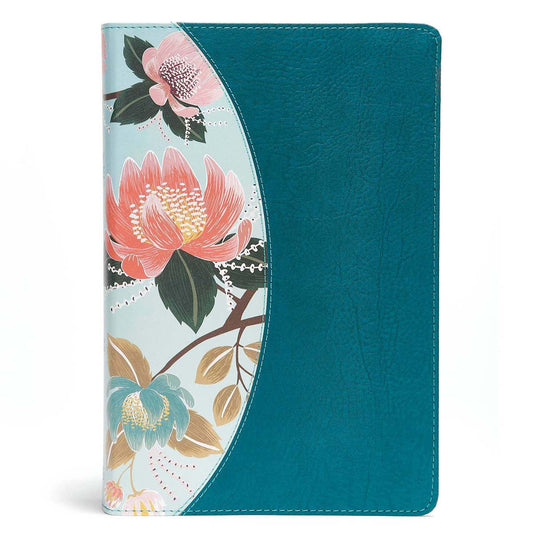 CSB Teal Floral Bible