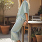 Striped Knit Top and Pants Set