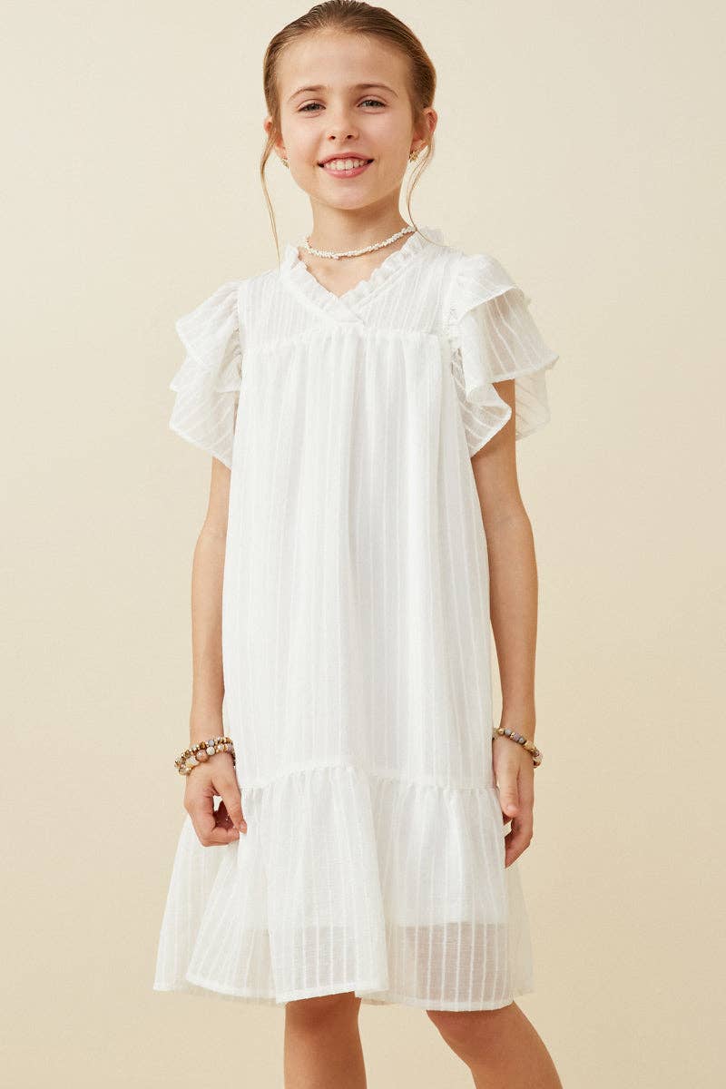 Girls Simple White Dress
