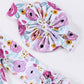Plum Rosette Baby Gown