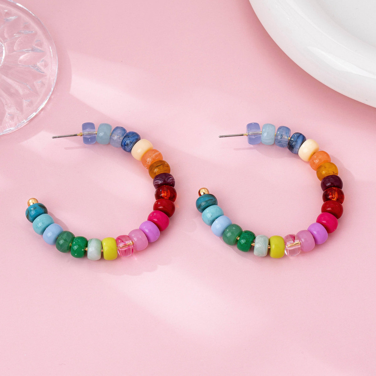 Beaded Hoops