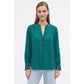 Lace Cuff Olive Top
