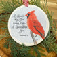 Red Bird Wood Ornament