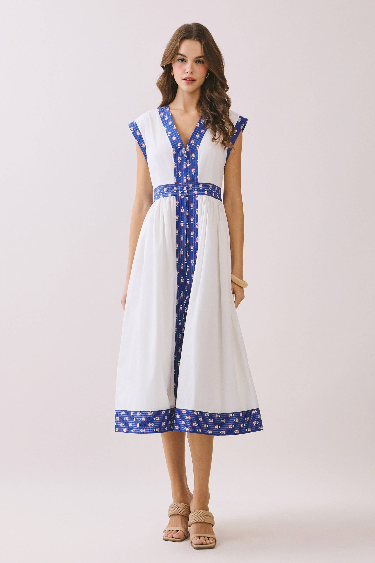 Contrast Trim Detail Dress