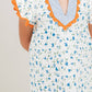 Floral Embroidered Striped Dress
