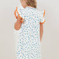 Floral Embroidered Striped Dress