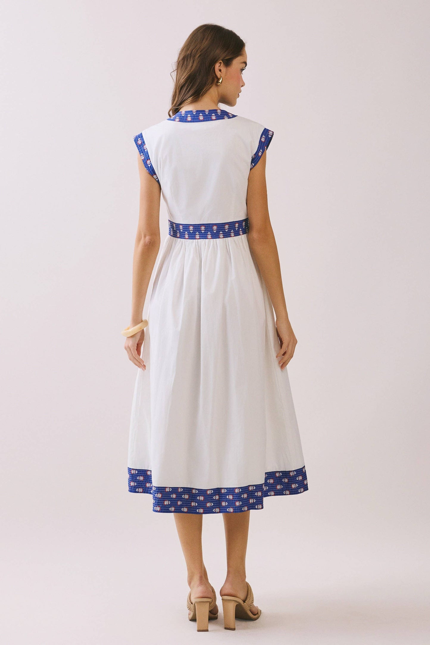 Contrast Trim Detail Dress