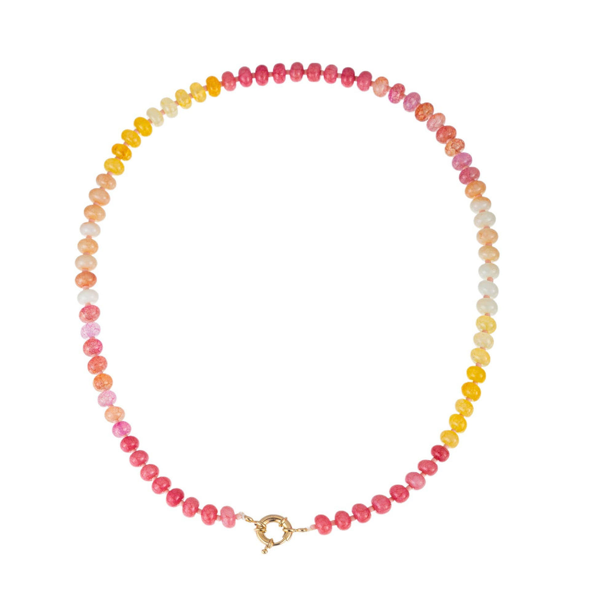 Beaded Necklace - Circle Clasp