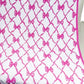 Pink and White Bow Luxury Blanket