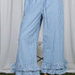 Gingham Ruffled  Cropped Pants