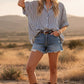 Oversized Short Sleeve Button Down Shirt