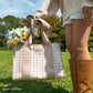 Latte Gingham Case-Mate Tote