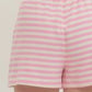 Striped Pink Collared Short Set