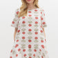 Red Floral Summer Day Dress