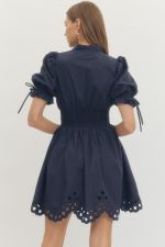 Navy Zip Dress