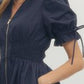 Navy Zip Dress