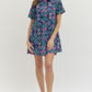 Navy Floral Mini Dress
