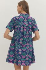 Navy Floral Mini Dress