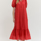 Red Eyelet Dress