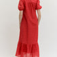 Red Eyelet Dress