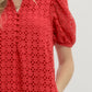Red Eyelet Dress