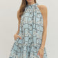 Tie-back Embroidered Dress