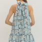 Tie-back Embroidered Dress
