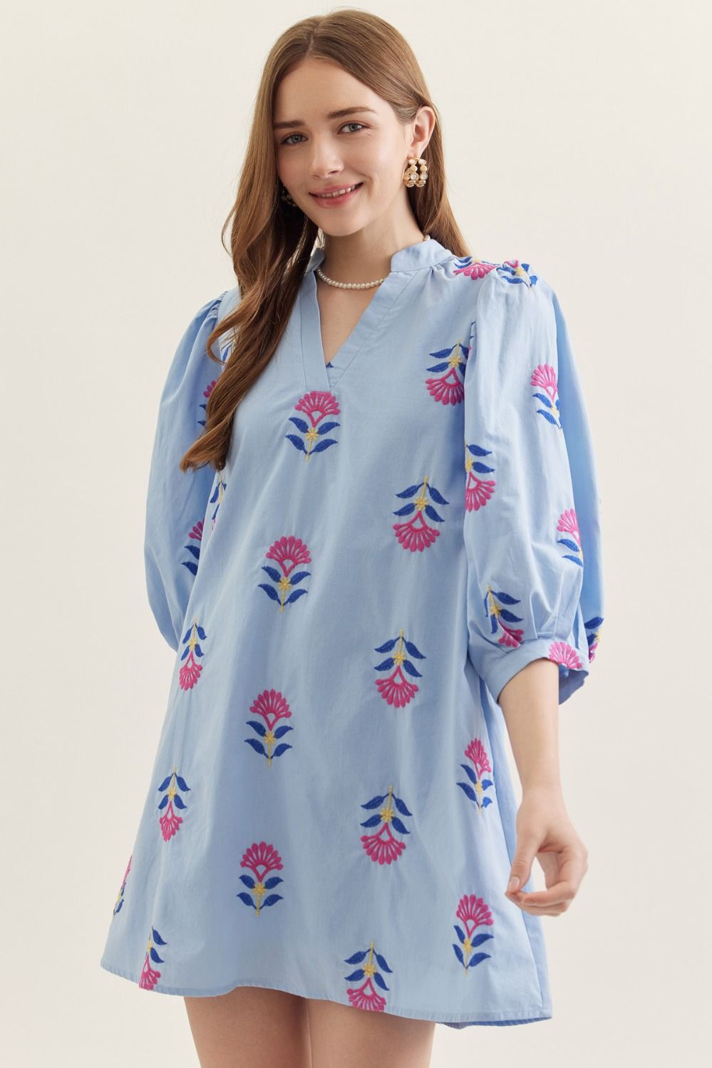Lolli Embroidered Mini Dress