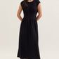 Classic Black Pleated Waist Dress