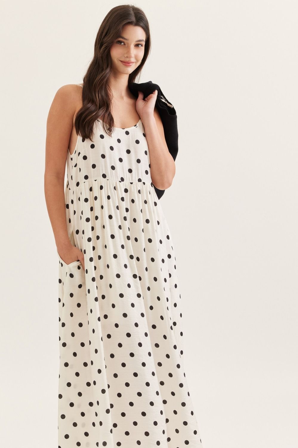 Polka Dot Dress with Pullover