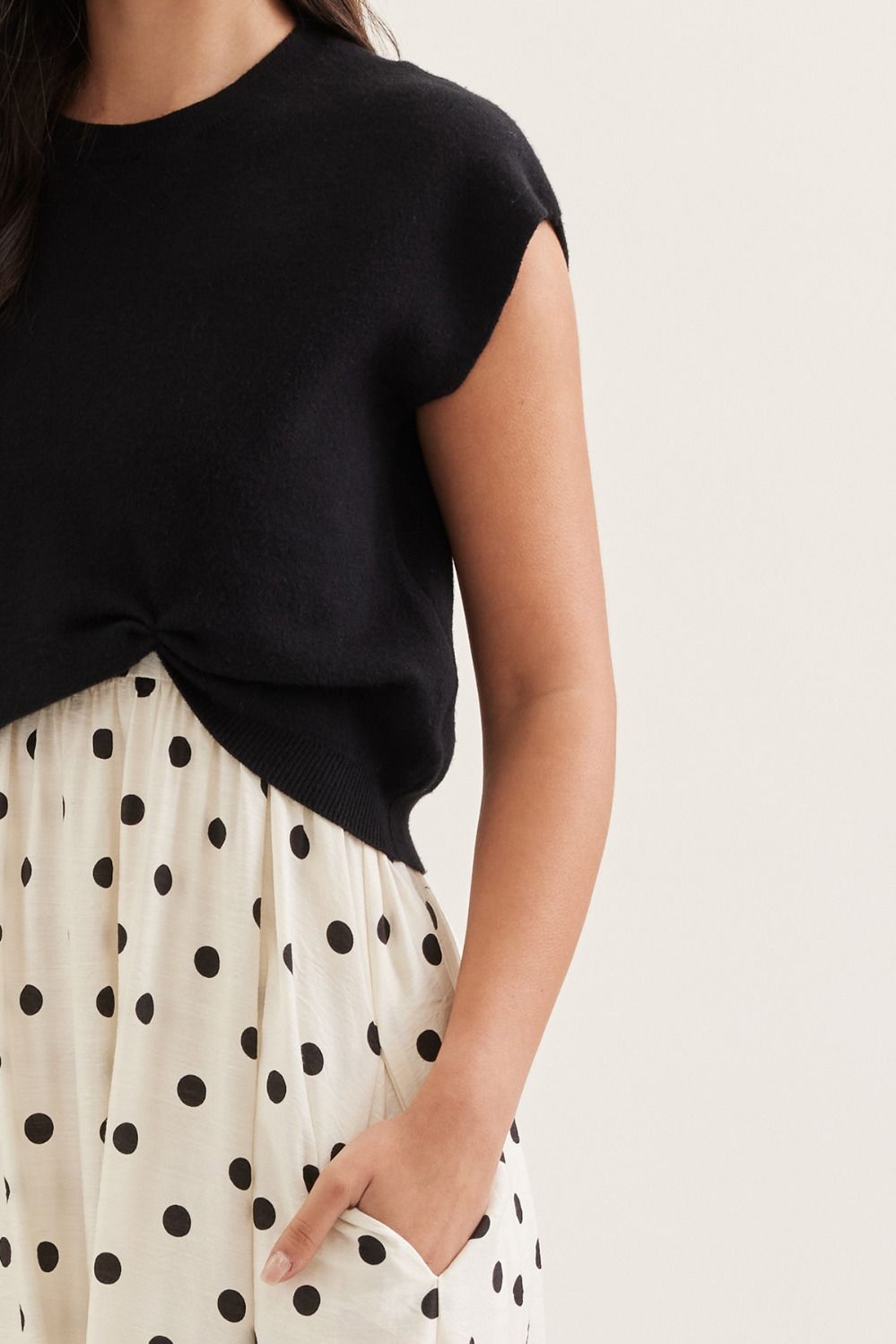 Polka Dot Dress with Pullover