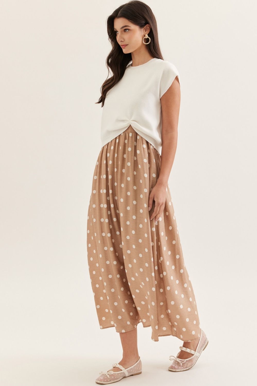 Polka Dot Dress with Pullover