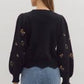 Midnight Floral Sweater