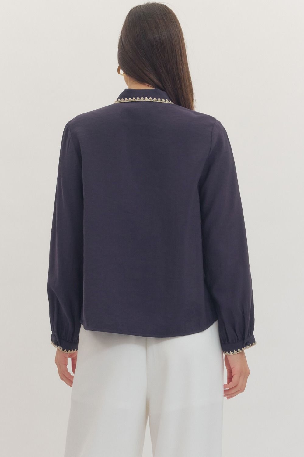 Navy Tie Top