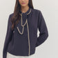 Navy Tie Top
