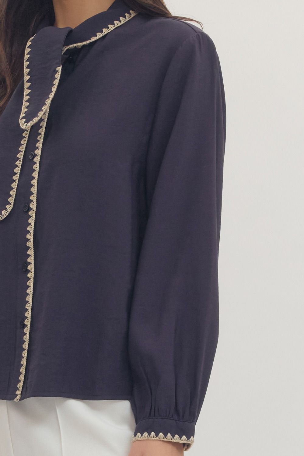 Navy Tie Top