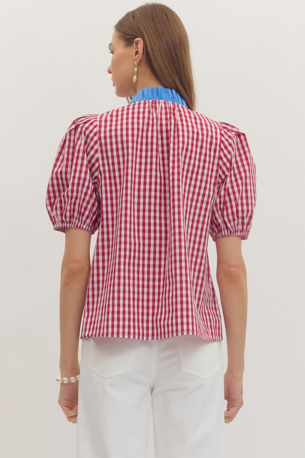 Red Plaid Top