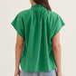 Ruffle Mock Neck